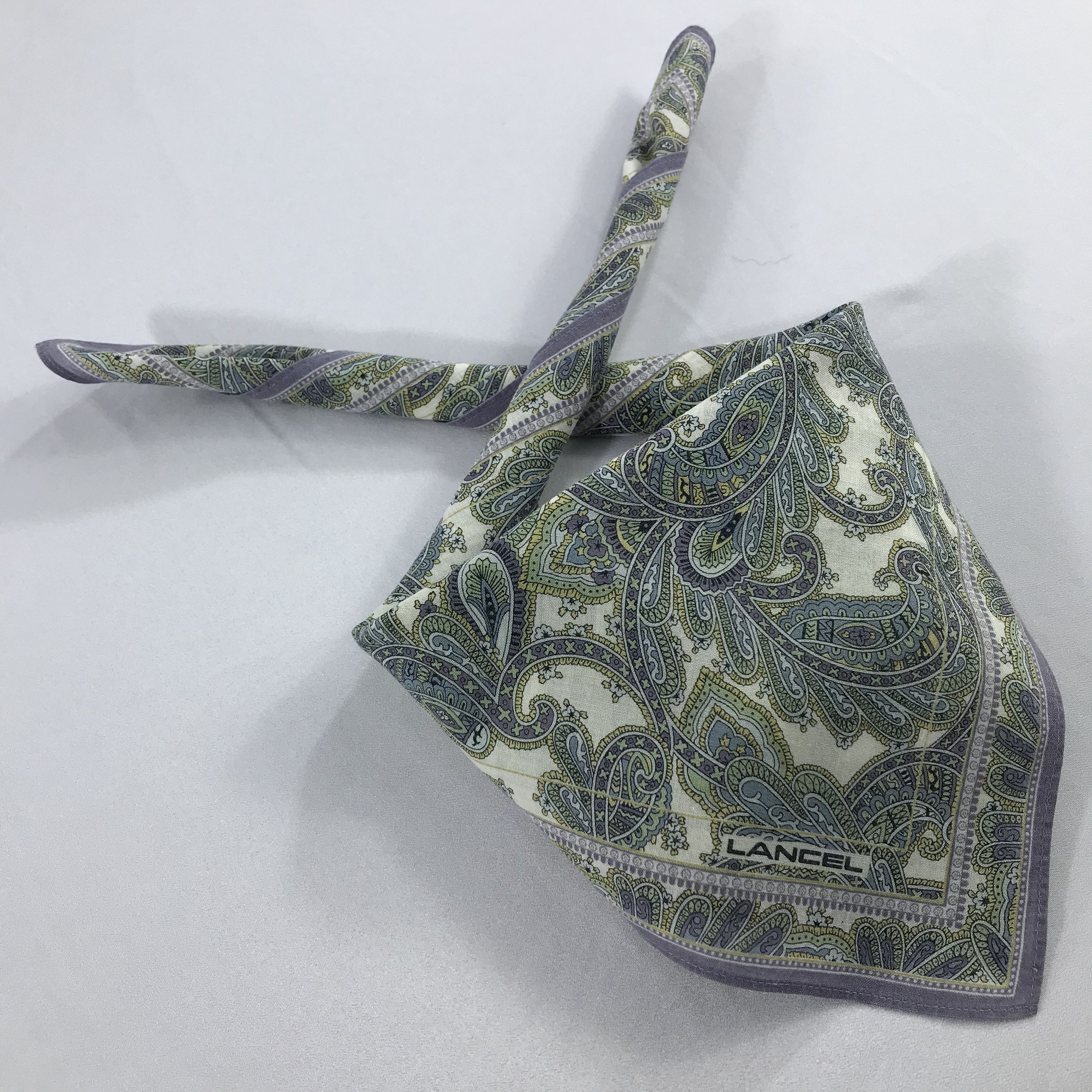 Lancel × Vintage Lancel Bandana / Handkerchief / Neckerchief - S2159 Size ONE SIZE - 4 Thumbnail
