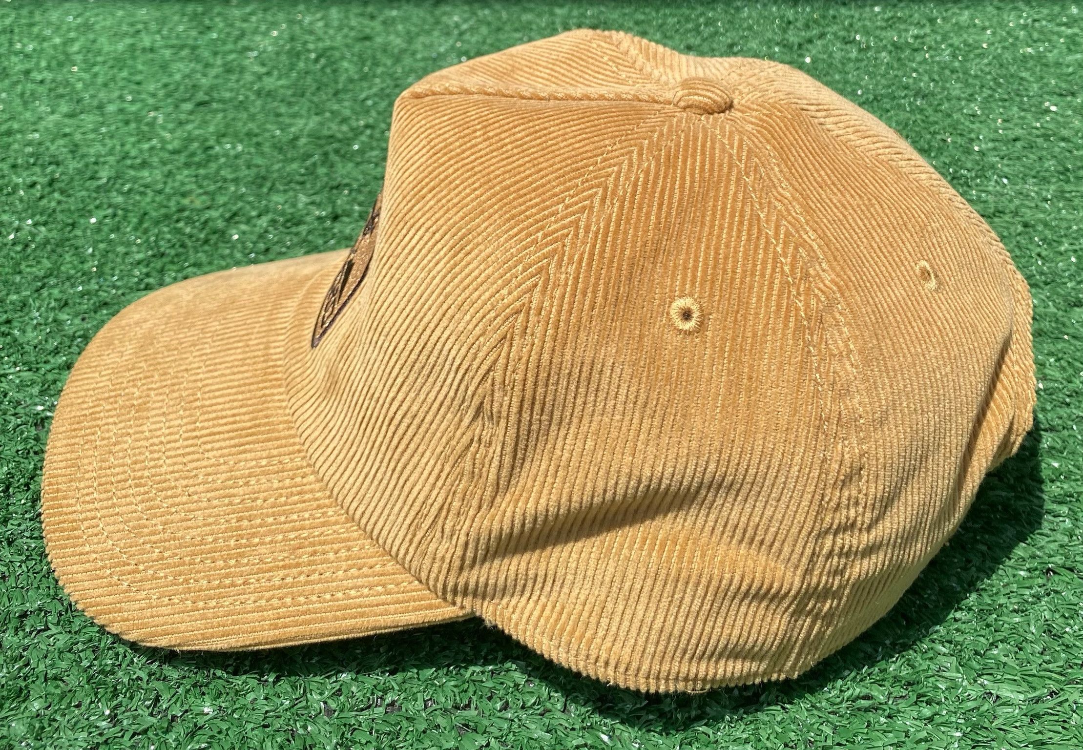 Other Poncho Corduroy Deer Nature Patch Tan Strapback Hat Size ONE SIZE - 4 Thumbnail