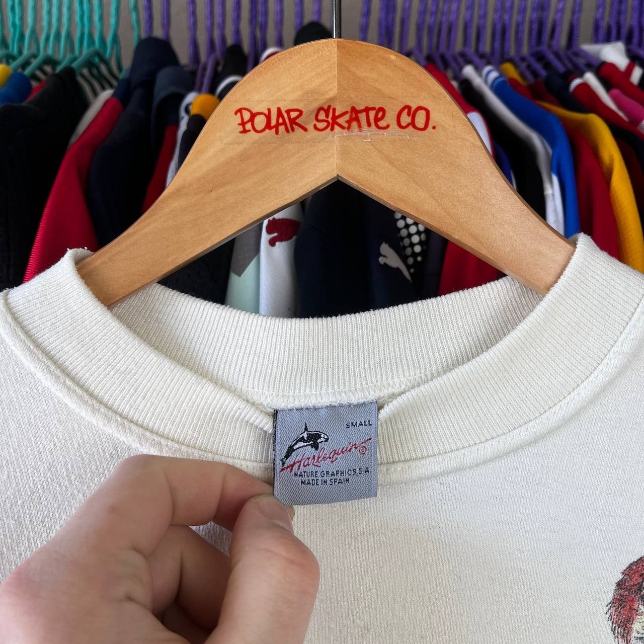 Vintage Vintage 90s Harlequin Birds Printed Sweatshirt Size S Size S / US 4 / IT 40 - 16 Thumbnail