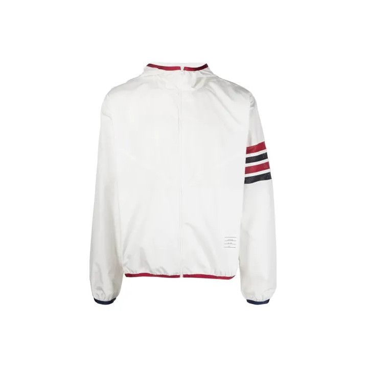 Thom Browne Thom Browne White Stripe Detail Jacket Size US XL / EU 56 / 4 - 1 Thumbnail