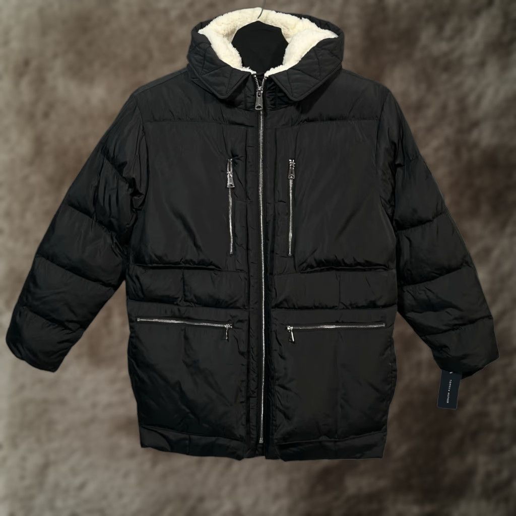 Tommy Hilfiger Tommy Hilfiger Men’s Heavyweight Jacket Quilted Parka Coat M Black Hooded Size US M / EU 48-50 / 2 - 1 Thumbnail