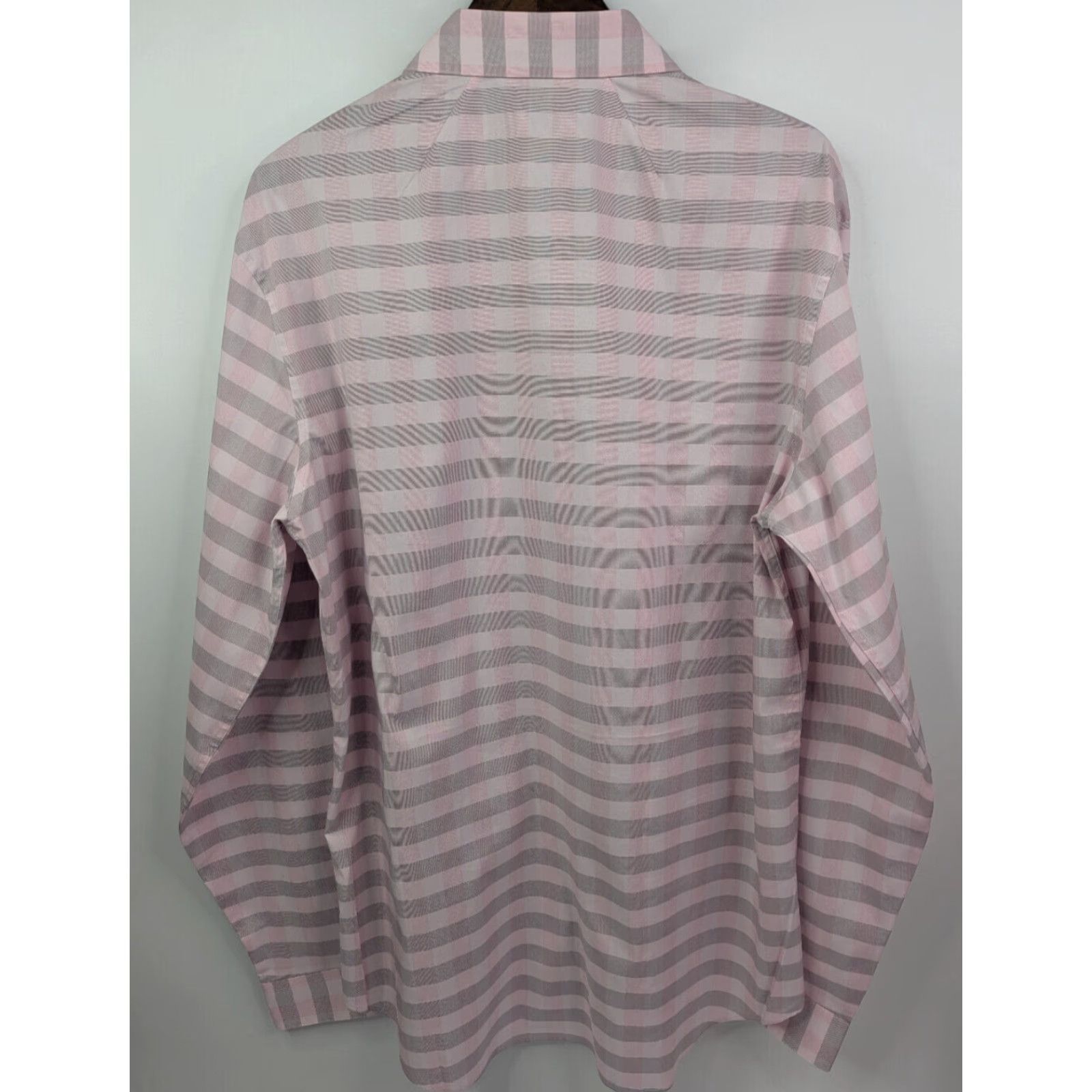 Kenneth Cole Kenneth Cole Reaction Slim Fit Mens Long Sleeve Button Plaid Shirt XL Pink Size US XL / EU 56 / 4 - 3 Thumbnail