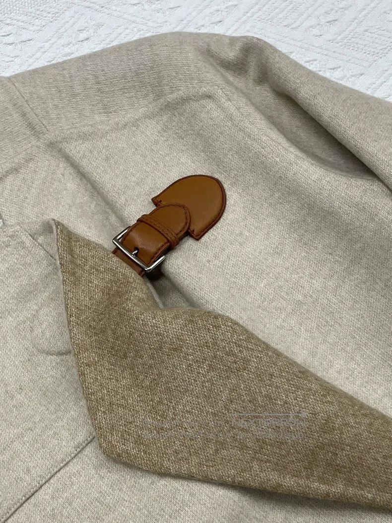 Hermes Hermes Beige and Leather Faux Fur Vest Jacket Size XXS / US 00 / IT 34 - 3 Thumbnail
