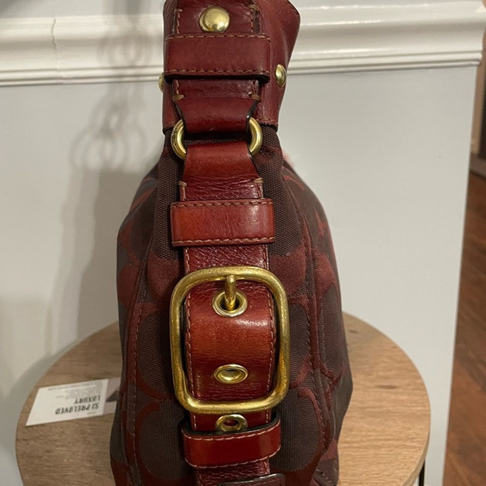 Coach Coach Zoe Hobo Signature Canvas Leather Bag& Matching Wallet Size ONE SIZE - 10 Thumbnail