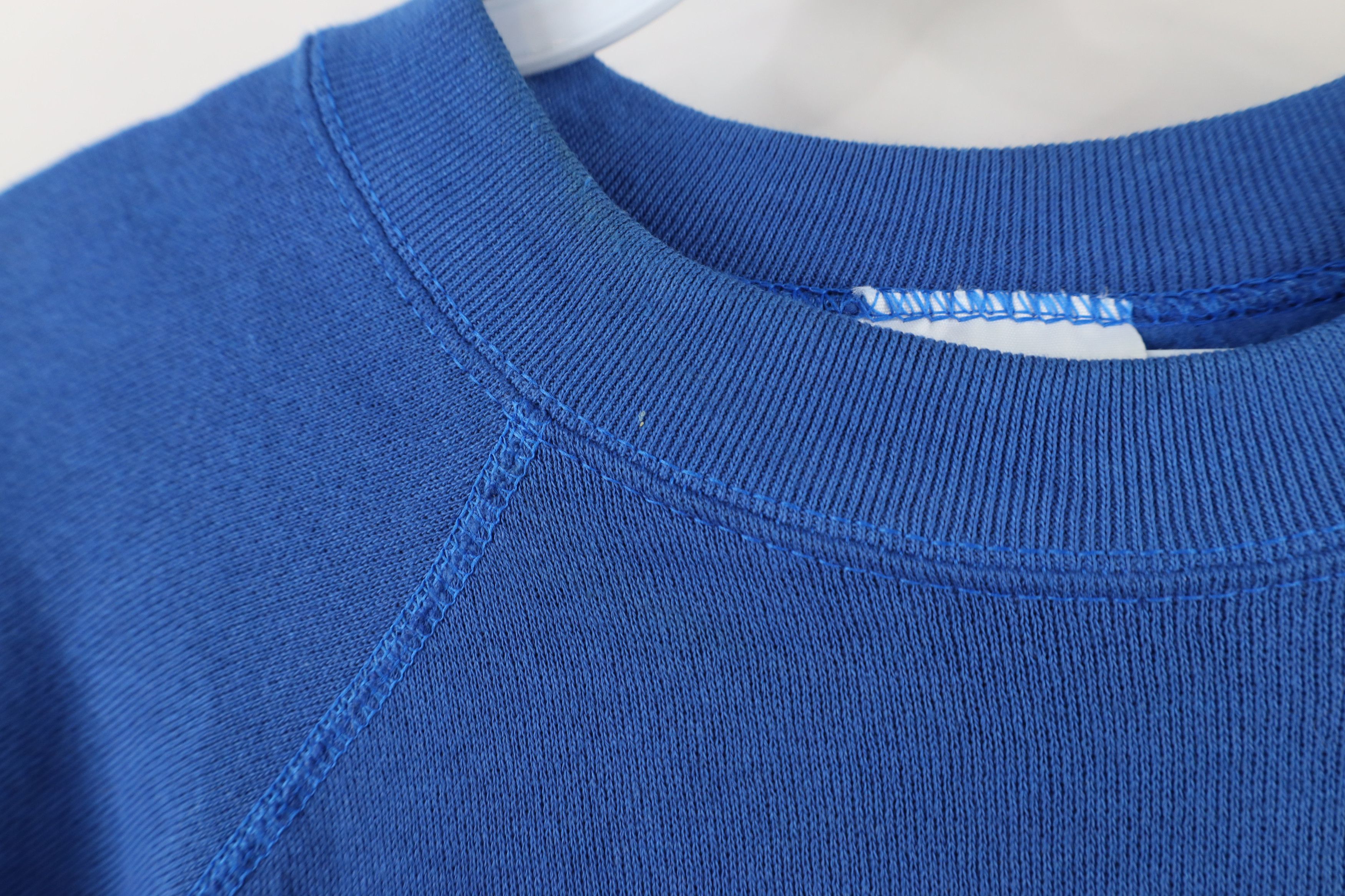 Vintage Vintage 80s 90s Streetwear Raglan Sweatshirt Royal Blue USA Size US XXL / EU 58 / 5 - 7 Thumbnail