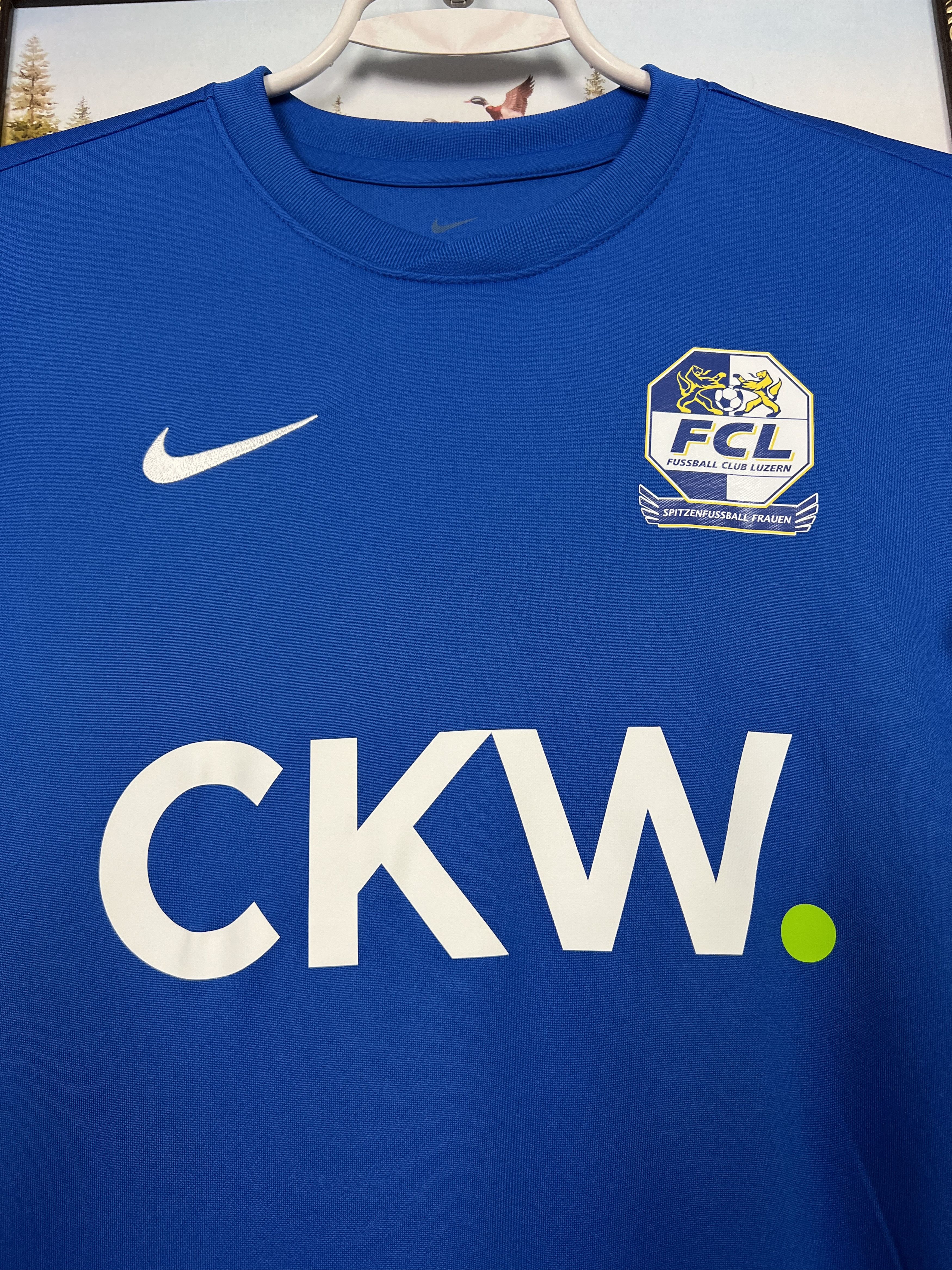Nike Luzern 2017 Home Nike #5 Player Issue Soccer Blue Shirt Size US M / EU 48-50 / 2 - 3 Thumbnail