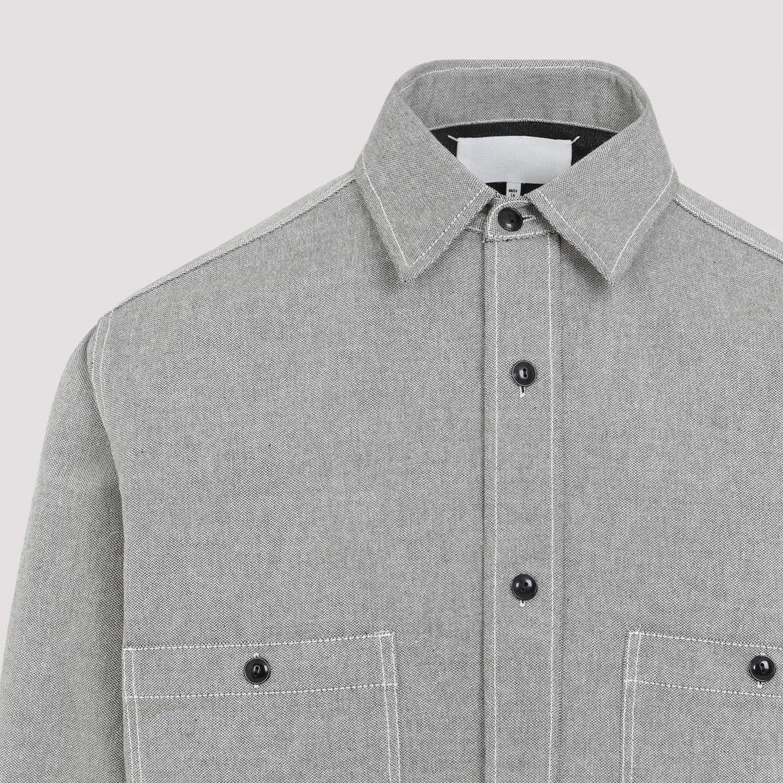 Maison Margiela Maison Margiela Caviar Grey Cotton Shirt. Size US L / EU 52-54 / 3 - 3 Thumbnail