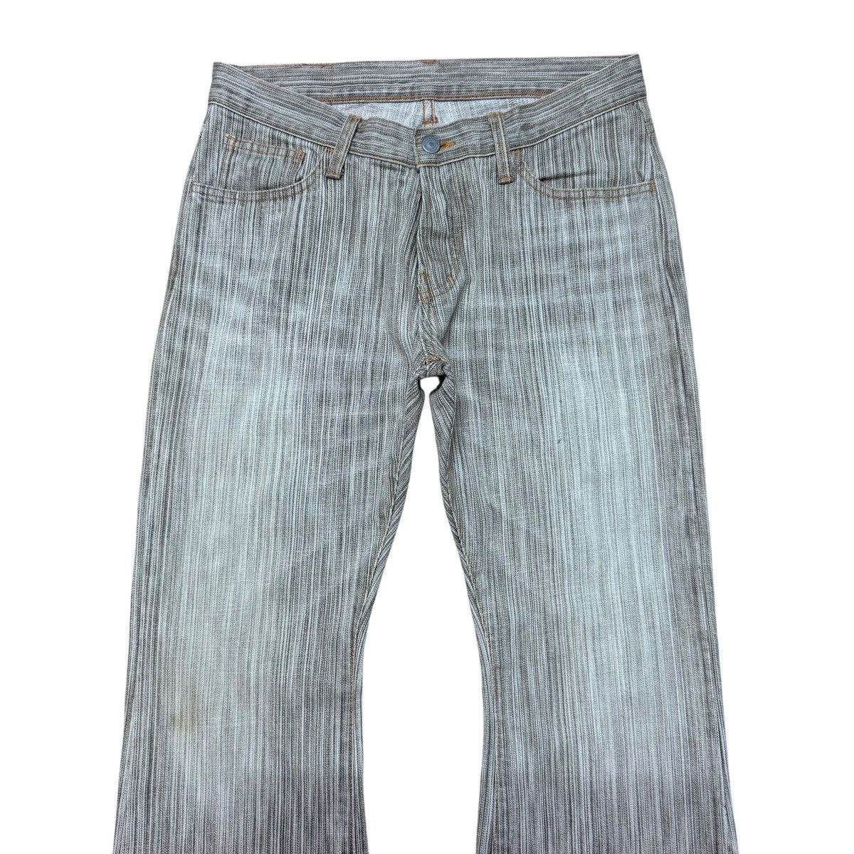 Japanese Brand Acoustic Japan Striped Denim Flare Jeans Size US 30 / EU 46 - 3 Thumbnail