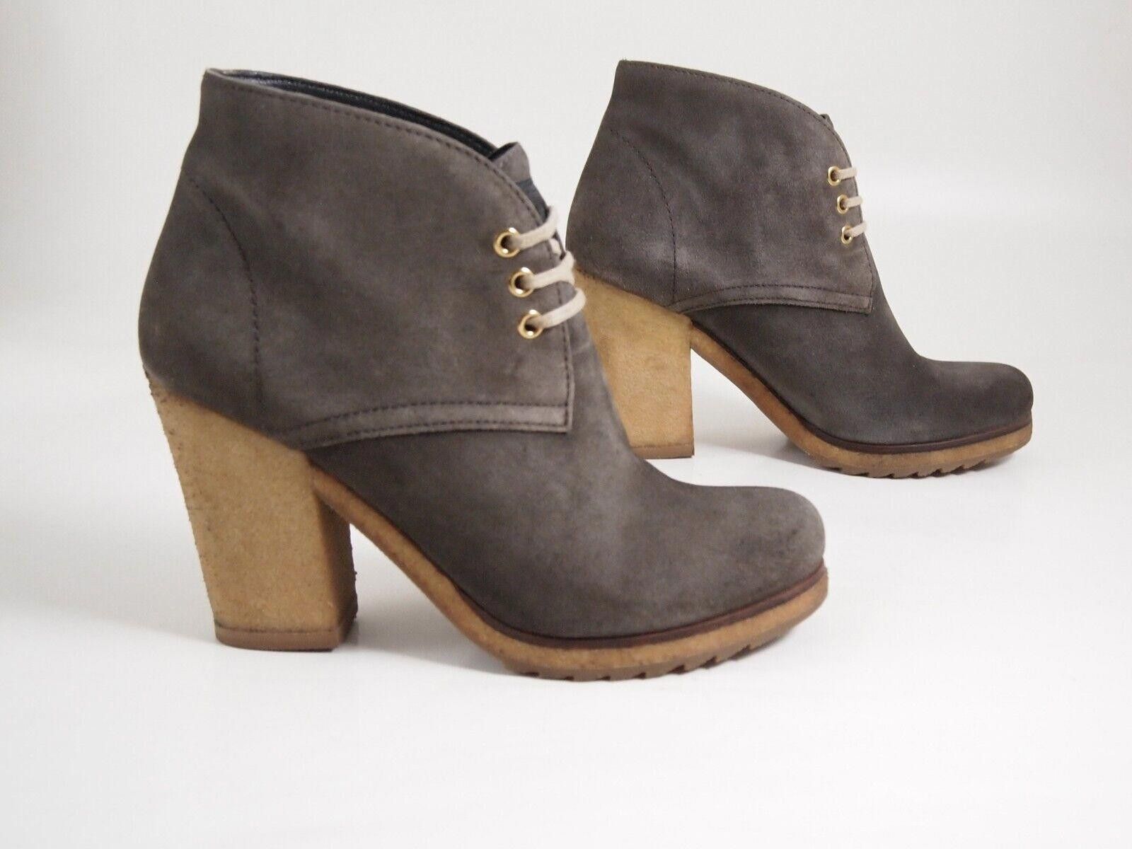 Prada Prada High Heel Ankle Boots Gray Suede US 37.5 EU 7.5 $720 Size US 7.5 / IT 37.5 - 4 Thumbnail