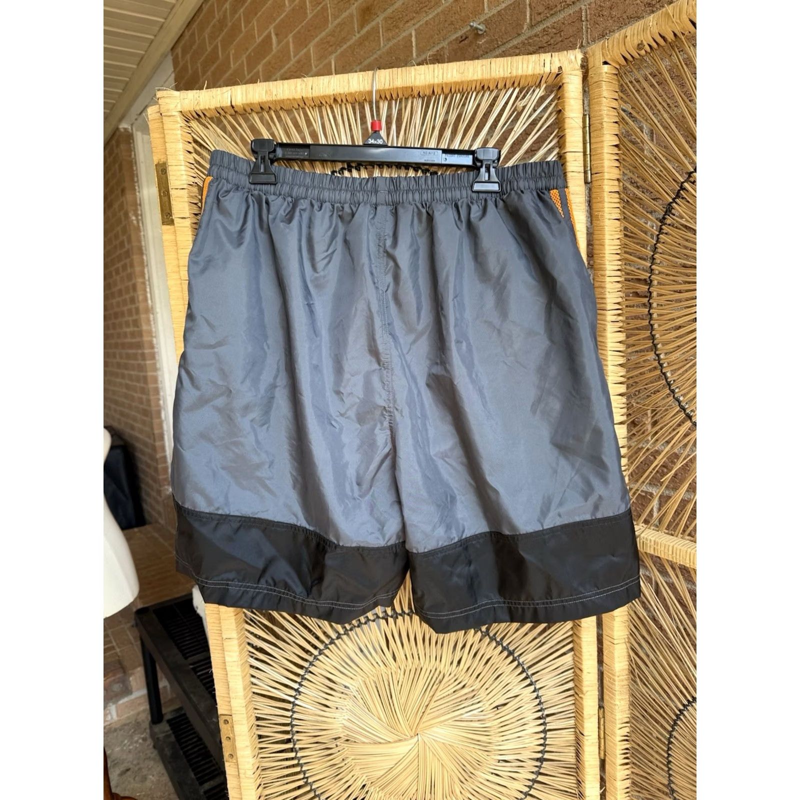 Adidas VINTAGE Adidas Men's Shorts XXL Gray Orange Athletic Activewear 1990s Mens Size US 39 - 4 Thumbnail