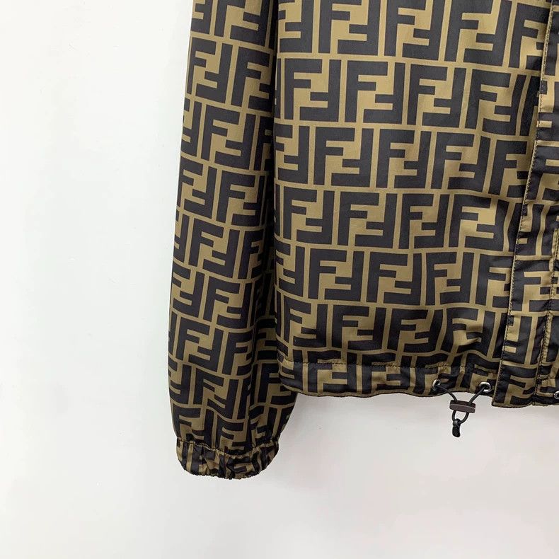 Fendi FENDI Brown Logo Letter Printed Double-Sided Hooded Long S Size US S / EU 44-46 / 1 - 9 Thumbnail