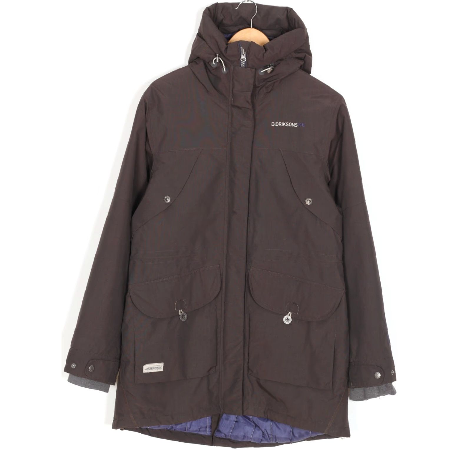 Vintage DIDRIKSONS Vera Parka Jacket Women Size 40 Hooded Padded Waterproof MJ6256 Brown Long Sleeve Regular 40 Womens Parka Jacket Size S / US 4 / IT 40 - 2 Thumbnail