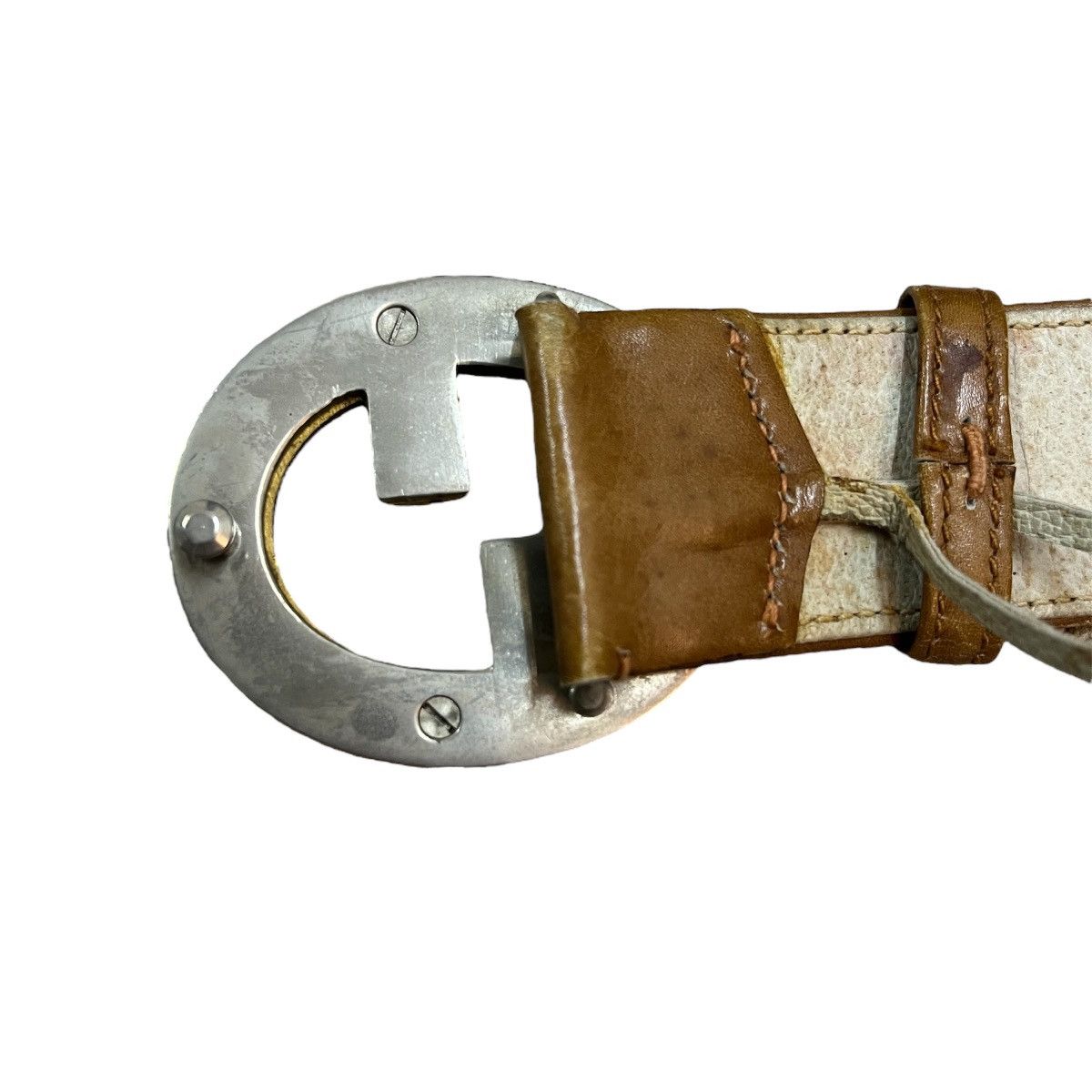 Vintage Vintage 1990s Gucci GG Calf Skin Belt Size ONE SIZE - 4 Thumbnail