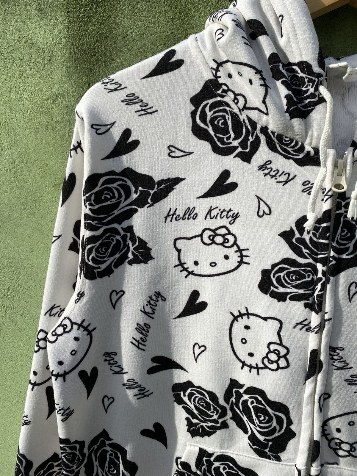 Japanese Brand Hello Kitty Japan All Over Print Zip Hoodie Black White Y2K Size US M / EU 48-50 / 2 - 3 Thumbnail