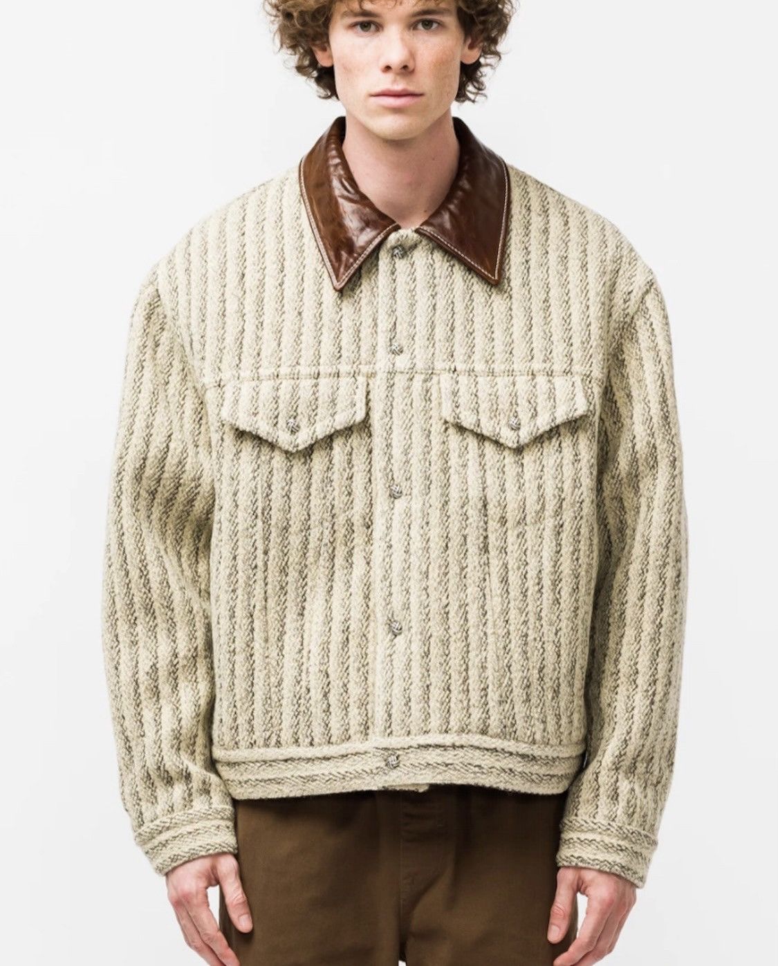 Acne Studios RARE GRAIL acne studios leather collar trucker jacket Size US M / EU 48-50 / 2 - 1 Thumbnail