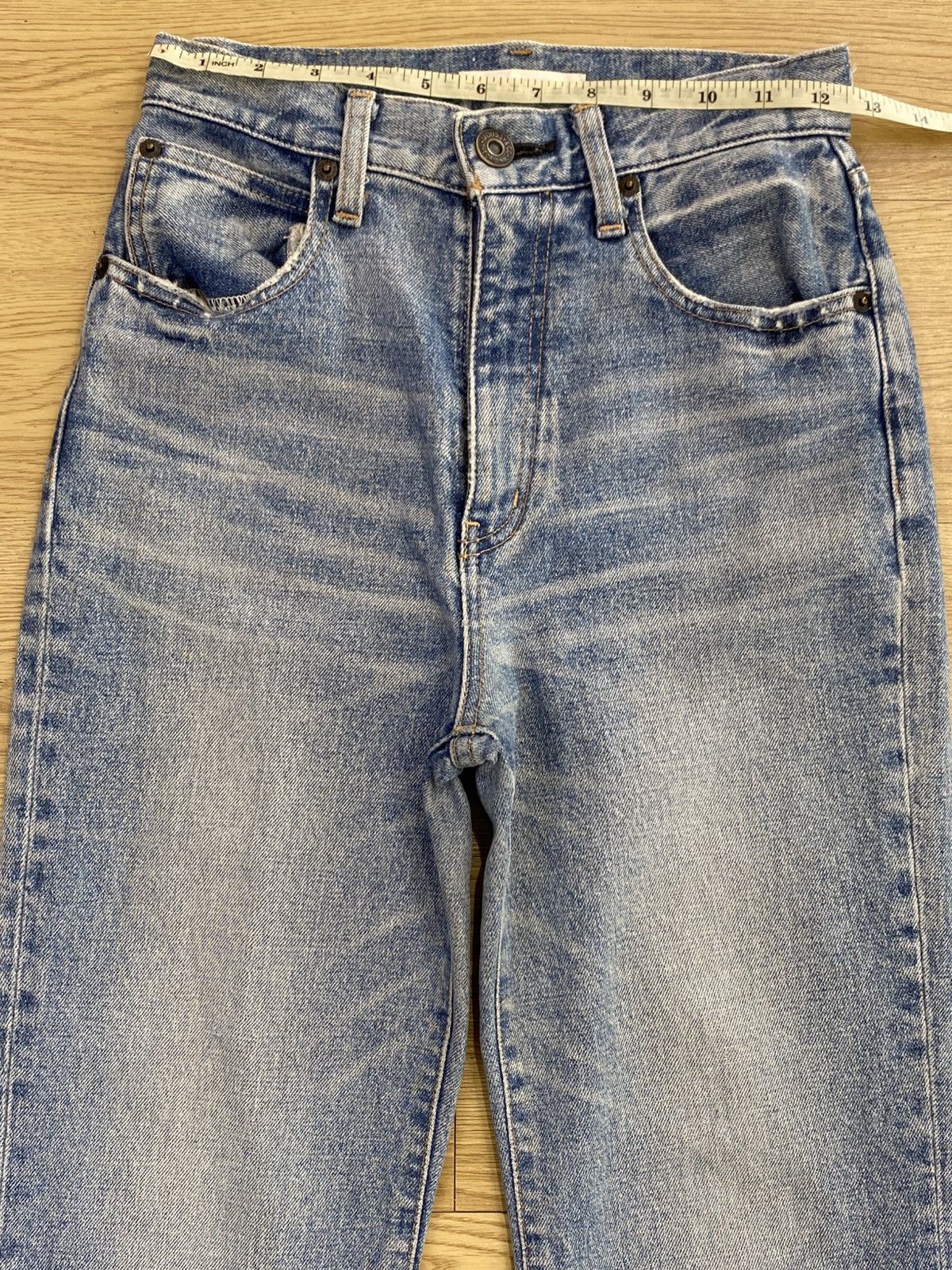 MOUSSY Moussy Acid Blue Wash Whiskers Style Flare Jeans Size US 26 / EU 42 - 9 Thumbnail