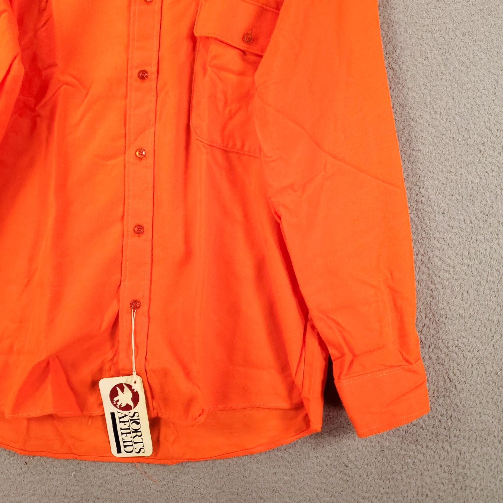 Hunter VINTAGE Sports Afield Shirt Button-Up Flannel Orange Medium Men’s Size US M / EU 48-50 / 2 - 4 Thumbnail