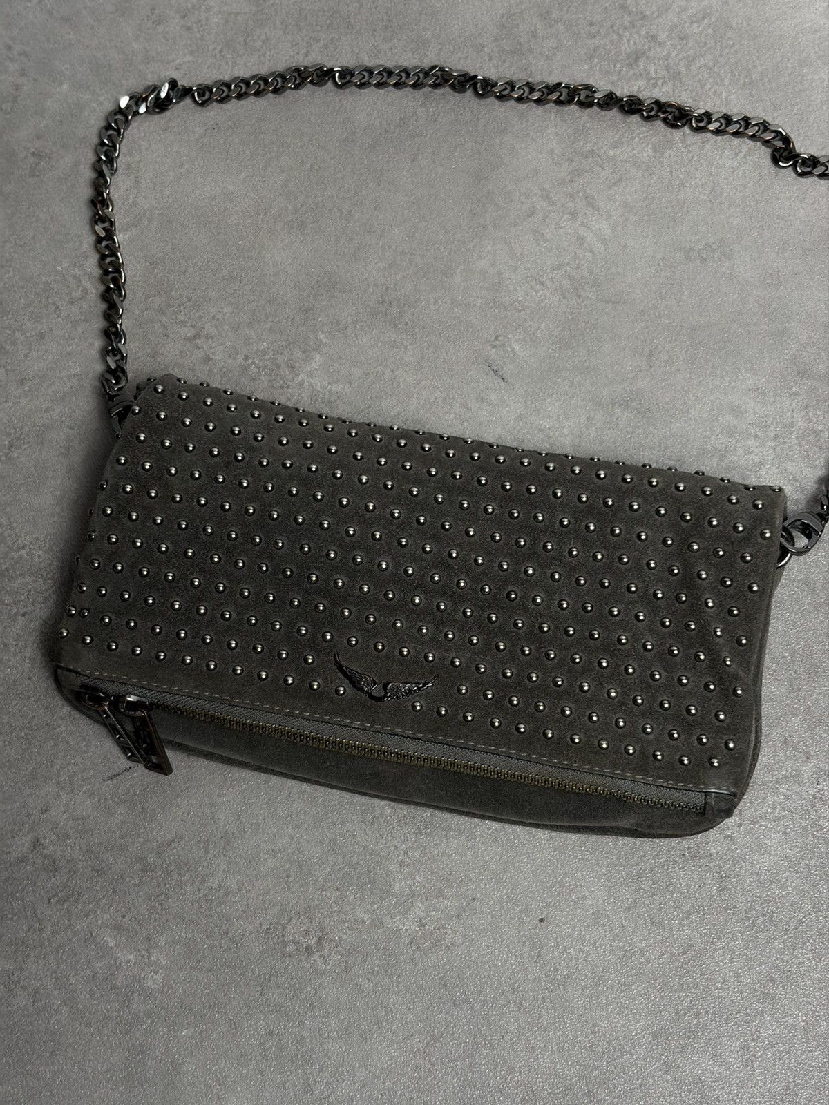 Zadig & Voltaire Zadig&Voltaire Rock Studs Suede Shoulder Bag Cow Leather Size ONE SIZE - 2 Thumbnail