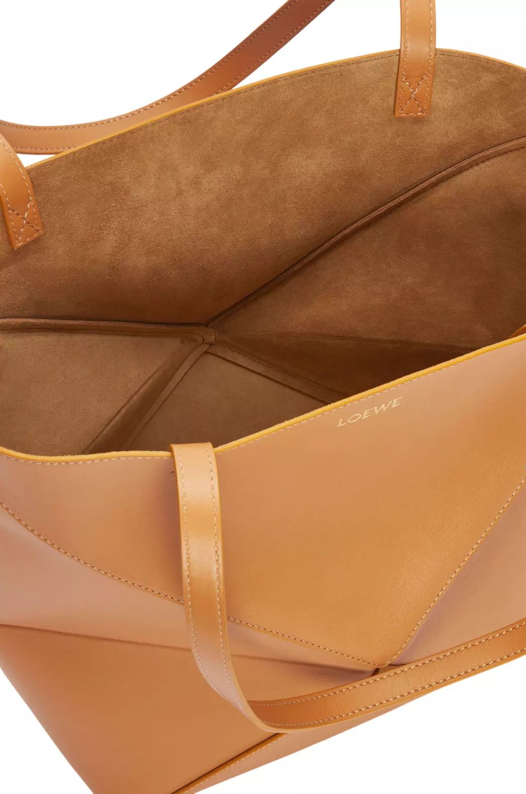 Loewe LOEWE Puzzle Fold Medium Warm Desert Leather Tote Bag Size ONE SIZE - 3 Thumbnail
