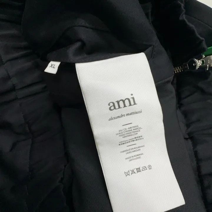 AMI AMIPARIS Black Cotton Embroidered Jacket -2507 Size US XL / EU 56 / 4 - 3 Thumbnail