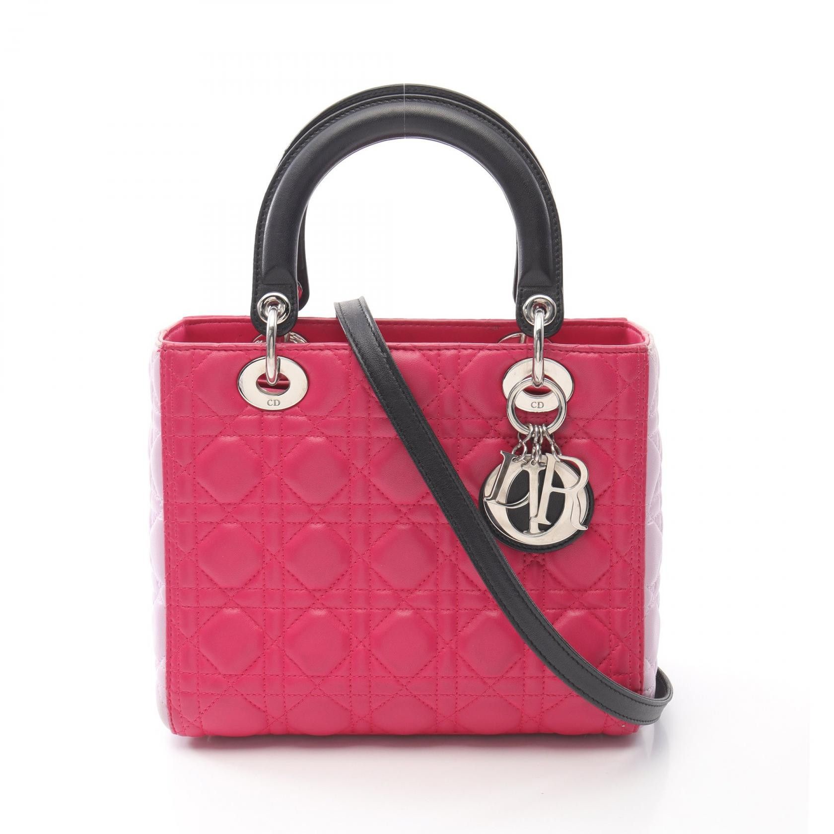 Dior Dior Dior LADY DIOR Leather Handbag Leather Handbag Size ONE SIZE - 1 Thumbnail