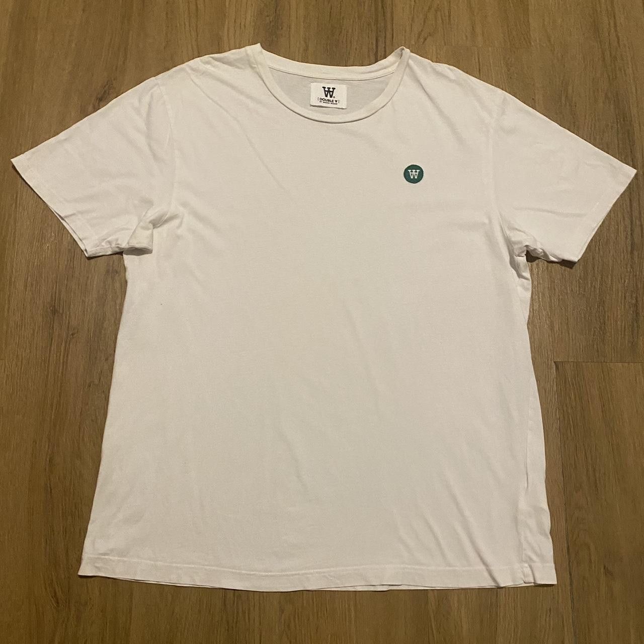Woolrich Woolen Mills White and Green Wood Wood Double A Embroidered Basic T-shirt Size US XL / EU 56 / 4 - 1 Thumbnail