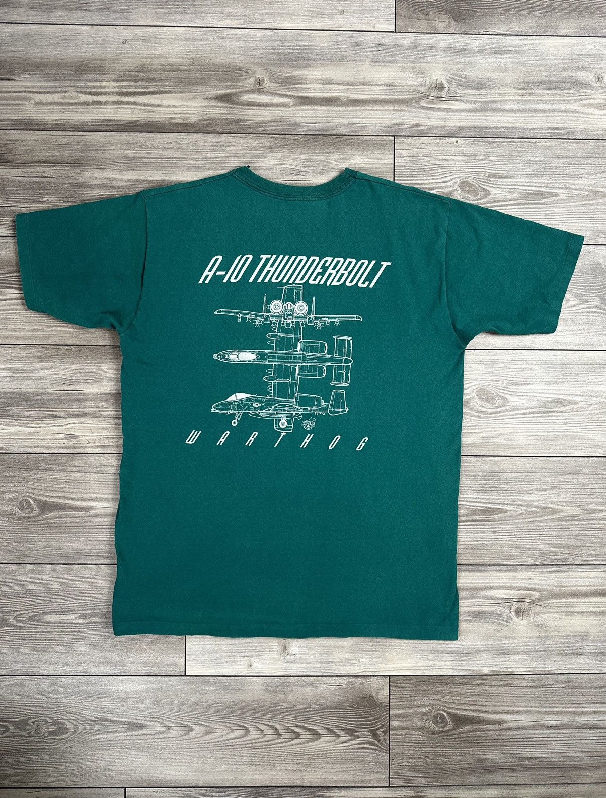 Vintage Vintage 90s A-10 Thunderbolt Warthog Plane Ravens Athletic T Size US XL / EU 56 / 4 - 2 Thumbnail