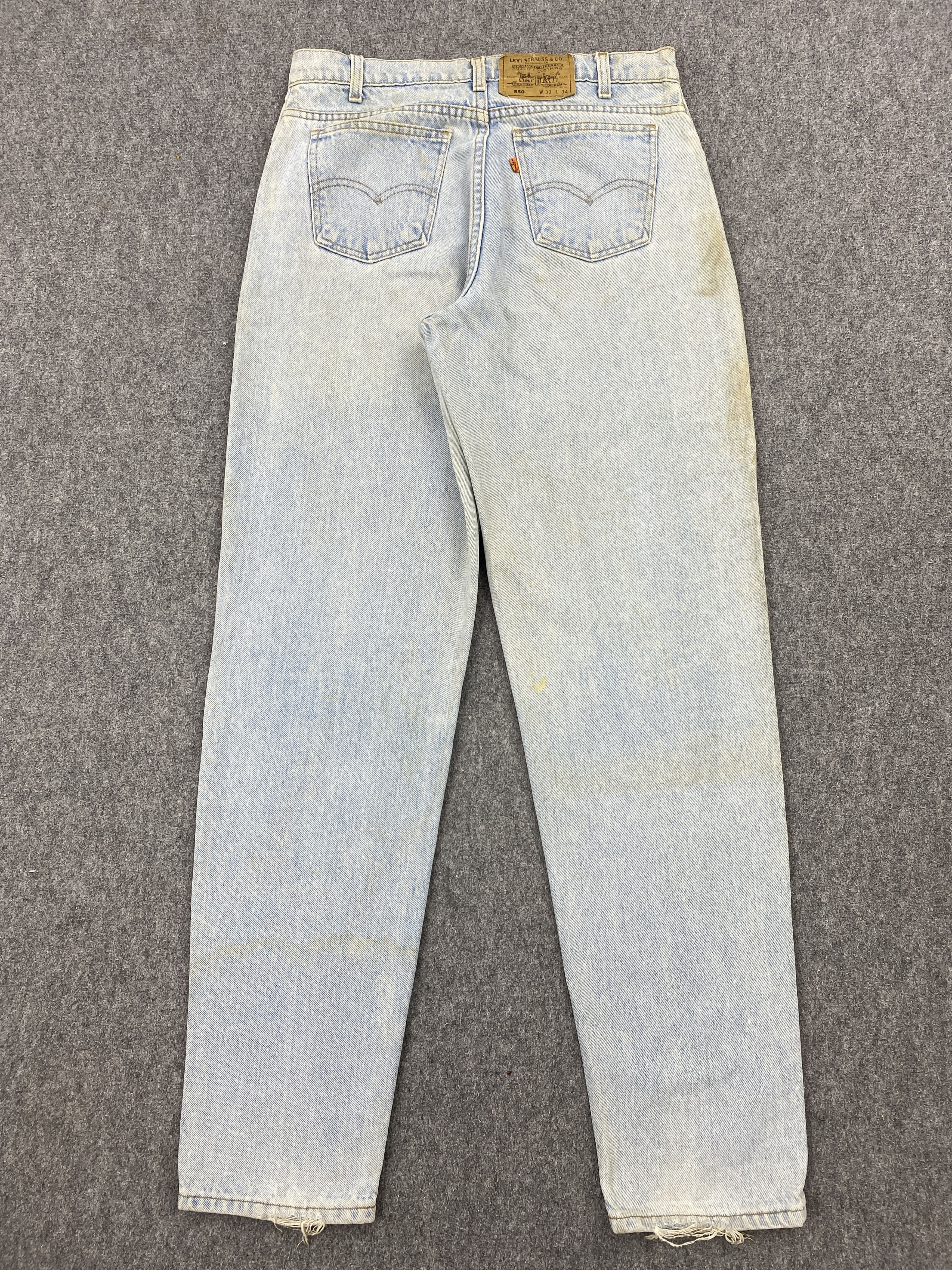 Levi's × Vintage Vintage 90s Levis 550 Orange Tabs Jeans Size US 32 / EU 48 - 3 Thumbnail