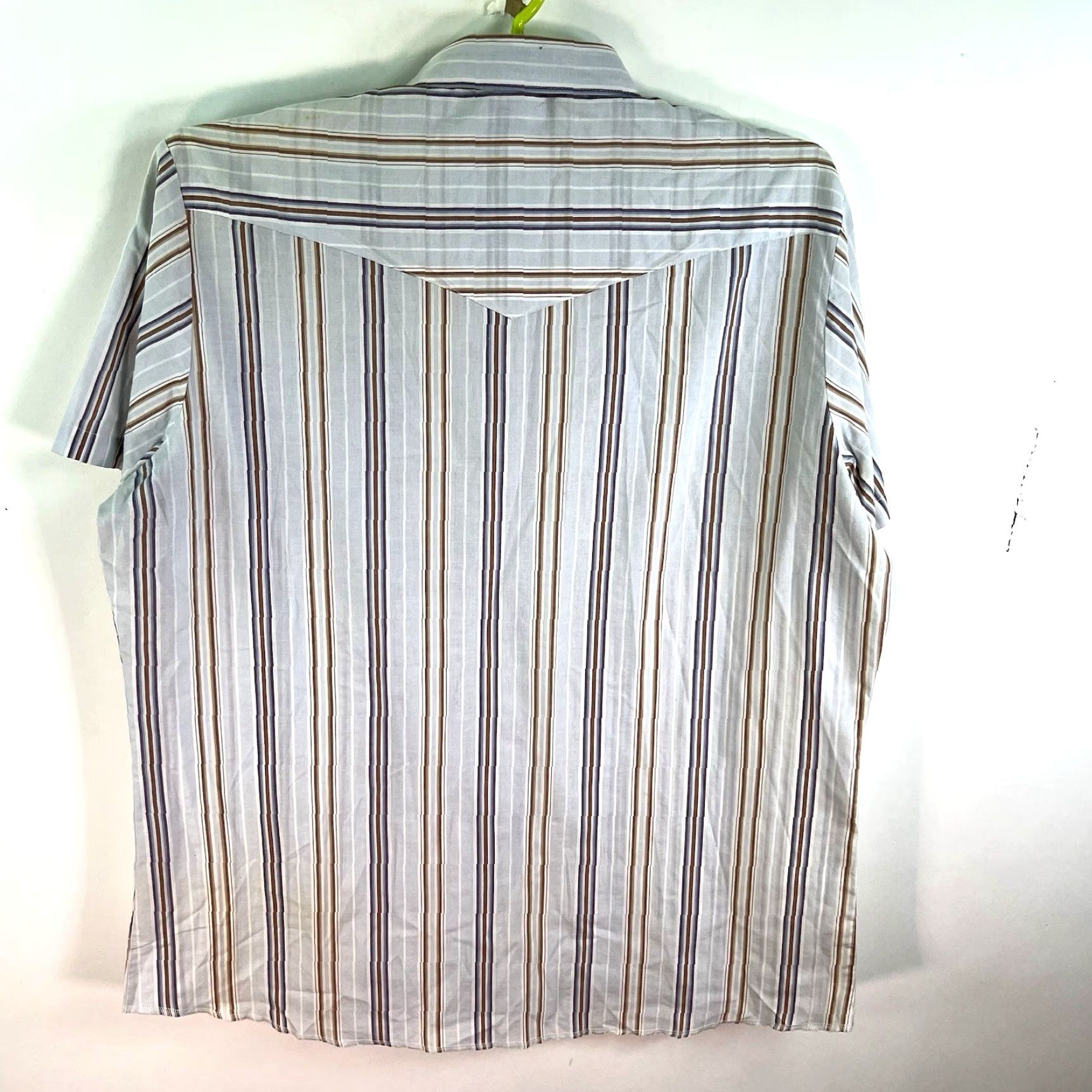 Wrangler VTG Wrangler Western Pearlsnap Striped Shirt Mens Size 2XT Size US XXL / EU 58 / 5 - 7 Thumbnail