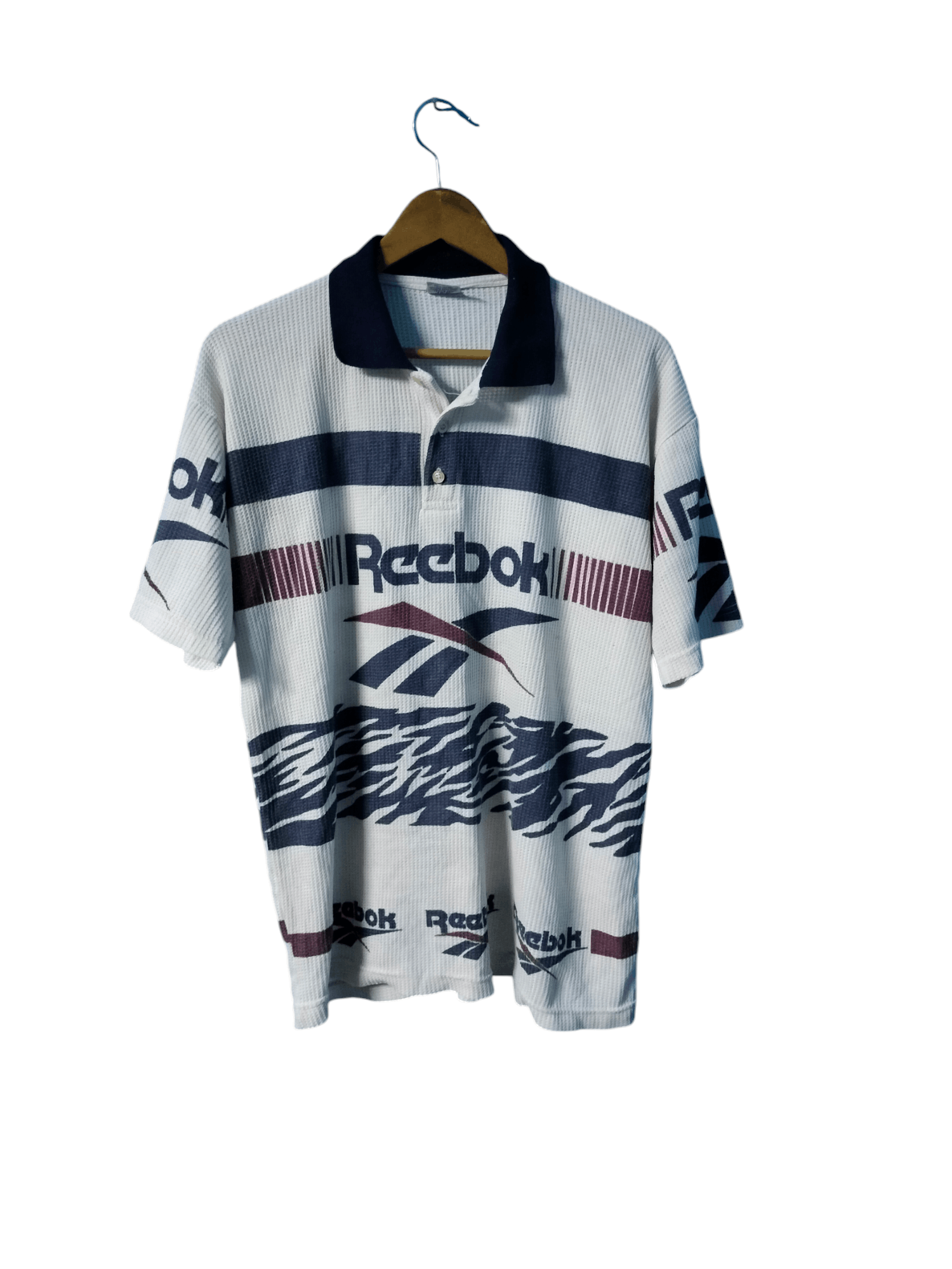 Reebok × Vintage vintage 90s REEBOK shirt big logo Size US XL / EU 56 / 4 - 1 Thumbnail