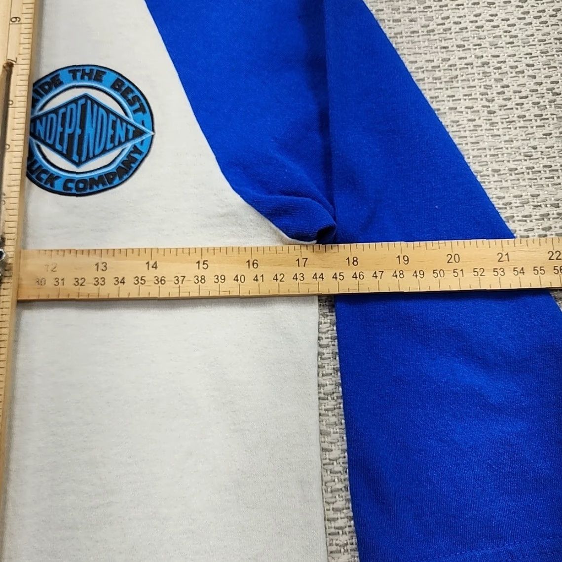 Vintage Independent Shirt Adult Small White Raglan Built To Grind Logo Graphic Tee Skate Mens Size US S / EU 44-46 / 1 - 7 Thumbnail