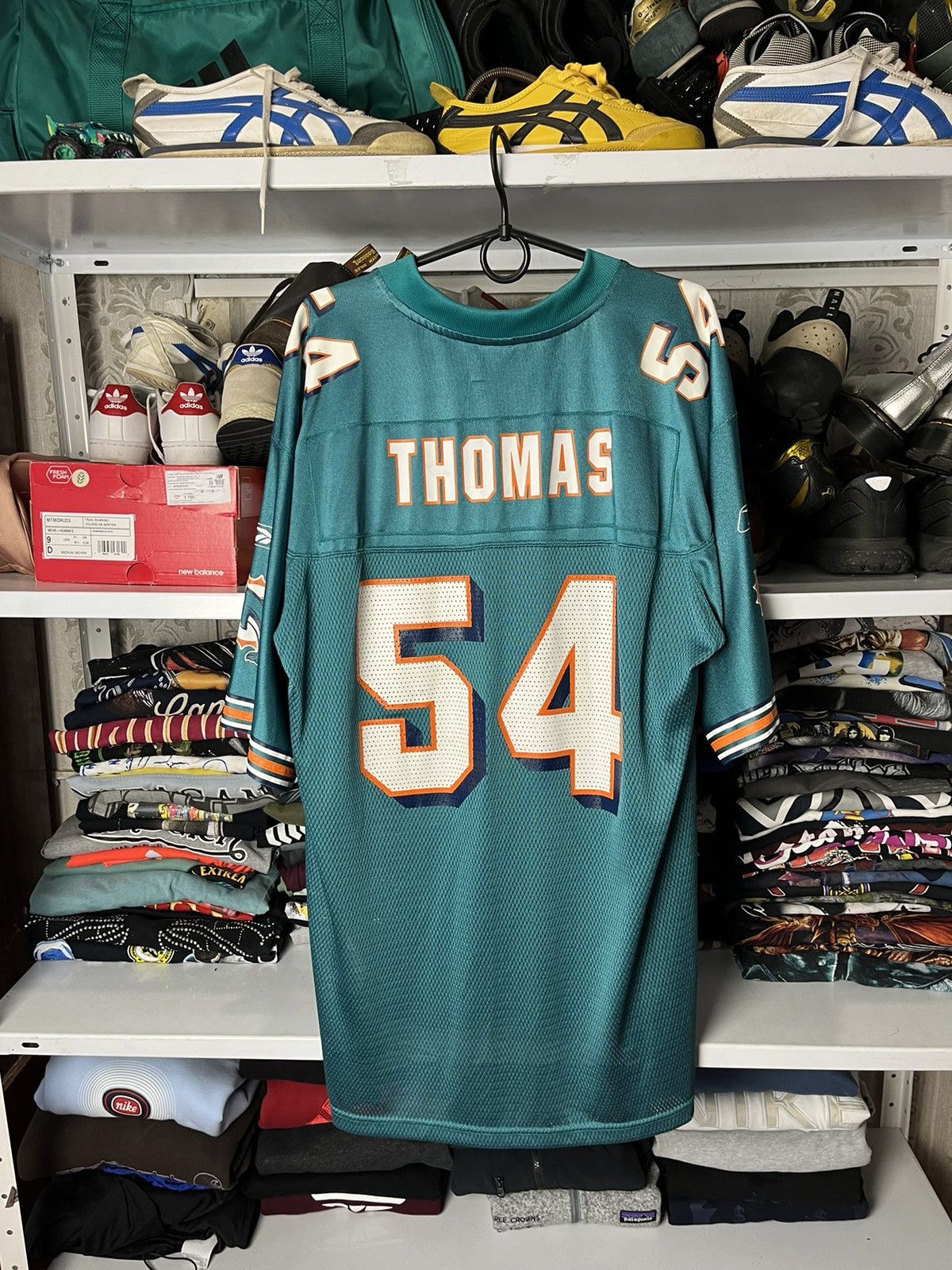 Reebok Vintage Miami Dolphins Jersey #54 Thomas NFL Football Reebok Size US L / EU 52-54 / 3 - 19 Thumbnail