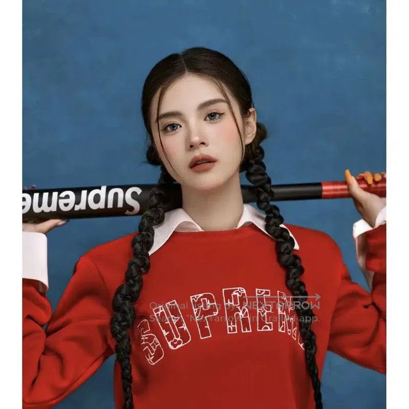 Louis Vuitton Louis Vuitton Red Cotton Women's Sweatshirt . Size L / US 10 / IT 46 - 6 Thumbnail