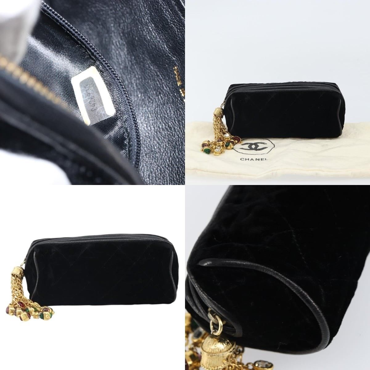 Chanel Chanel Matelasse Pouch Velour Size ONE SIZE - 5 Thumbnail
