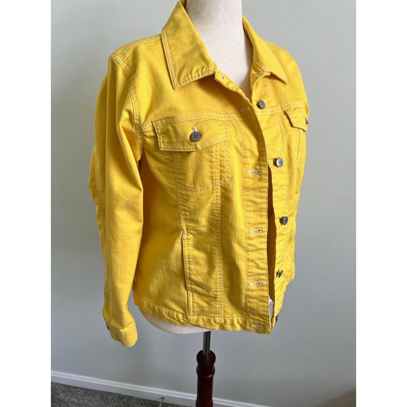Denim & Co. D & Co Denim & Company Yellow Denim Jacket Large Size L / US 10 / IT 46 - 9 Thumbnail