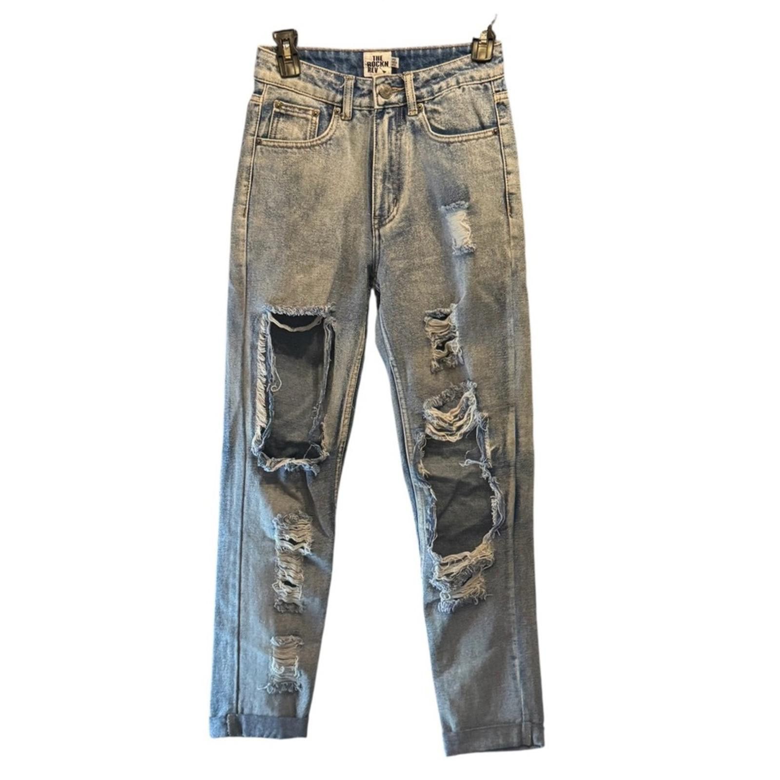 Designer The Rockn Rev. Women’s Boyfriend HighRise Jeans. Size 6. Size 28" / US 6 / IT 42 - 2 Thumbnail