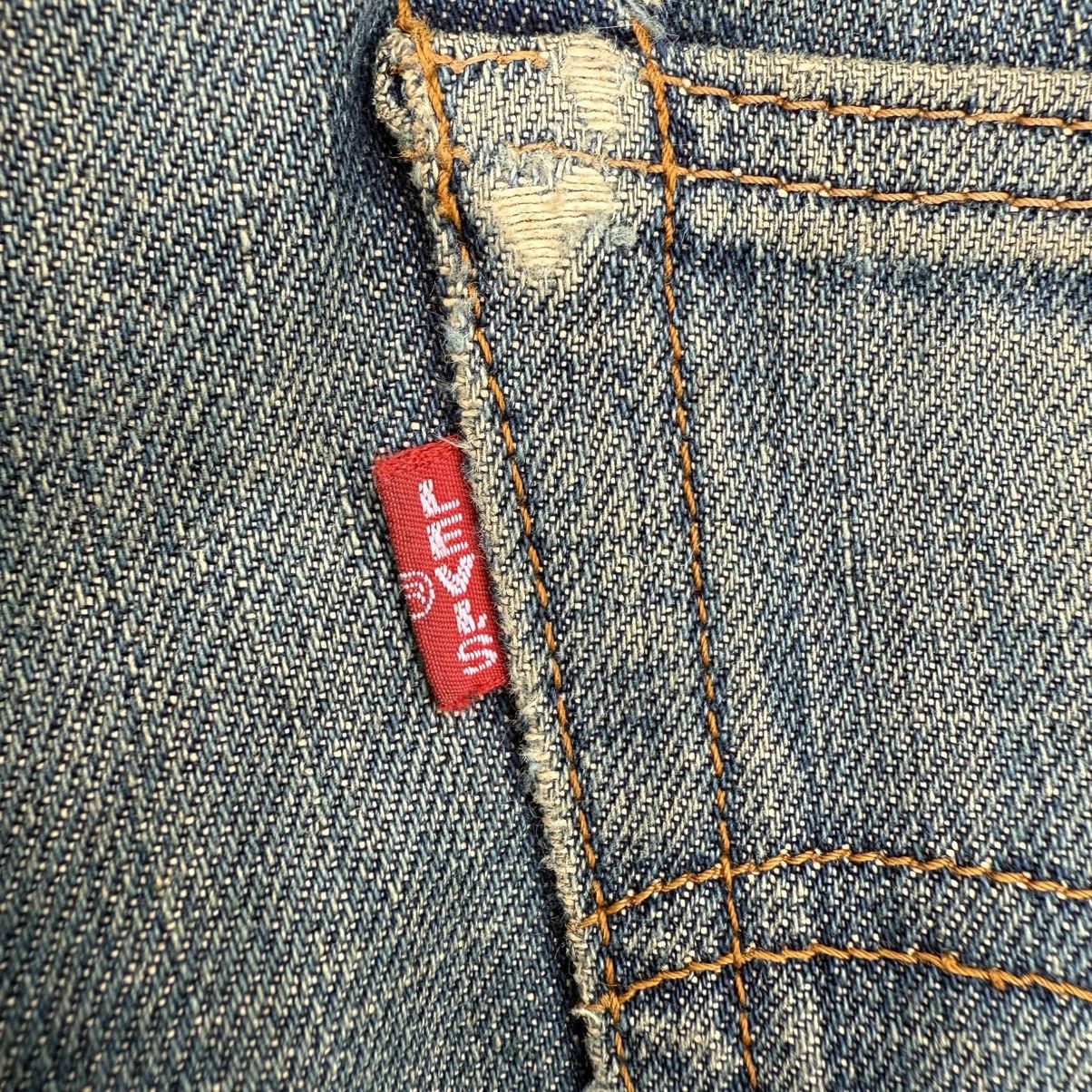 Levi's Vintage Clothing VINTAGE LEVI'S 502 97' BIG E RUSTY SELVEGE RIPPEP JEAN DENIM Size US 33 - 13 Thumbnail