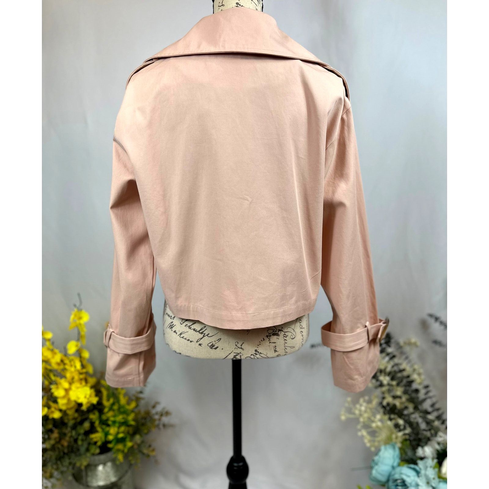 Other Elodie Eleanor Cropped Buckle Cuff Trench Coat Baby Pink M Size M / US 6-8 / IT 42-44 - 10 Thumbnail