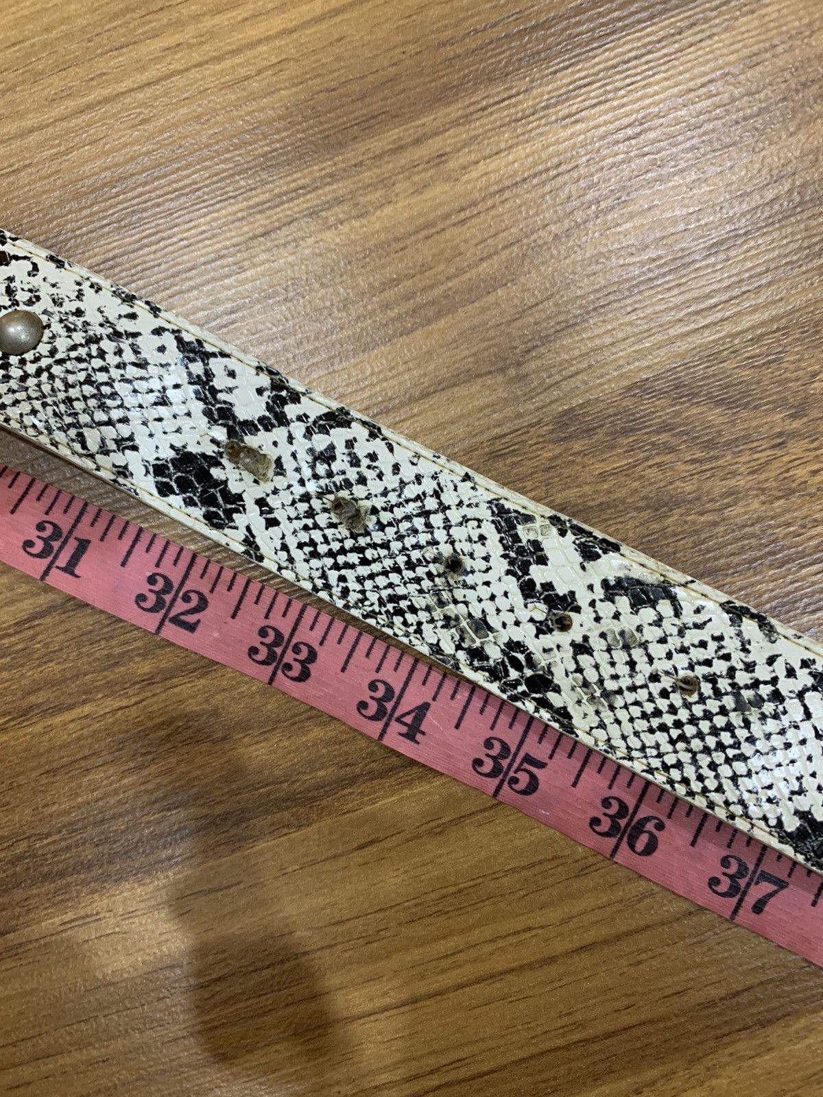 Japanese Brand PYTHON PRINT SINTETIC BELT Size 34 - 3 Thumbnail