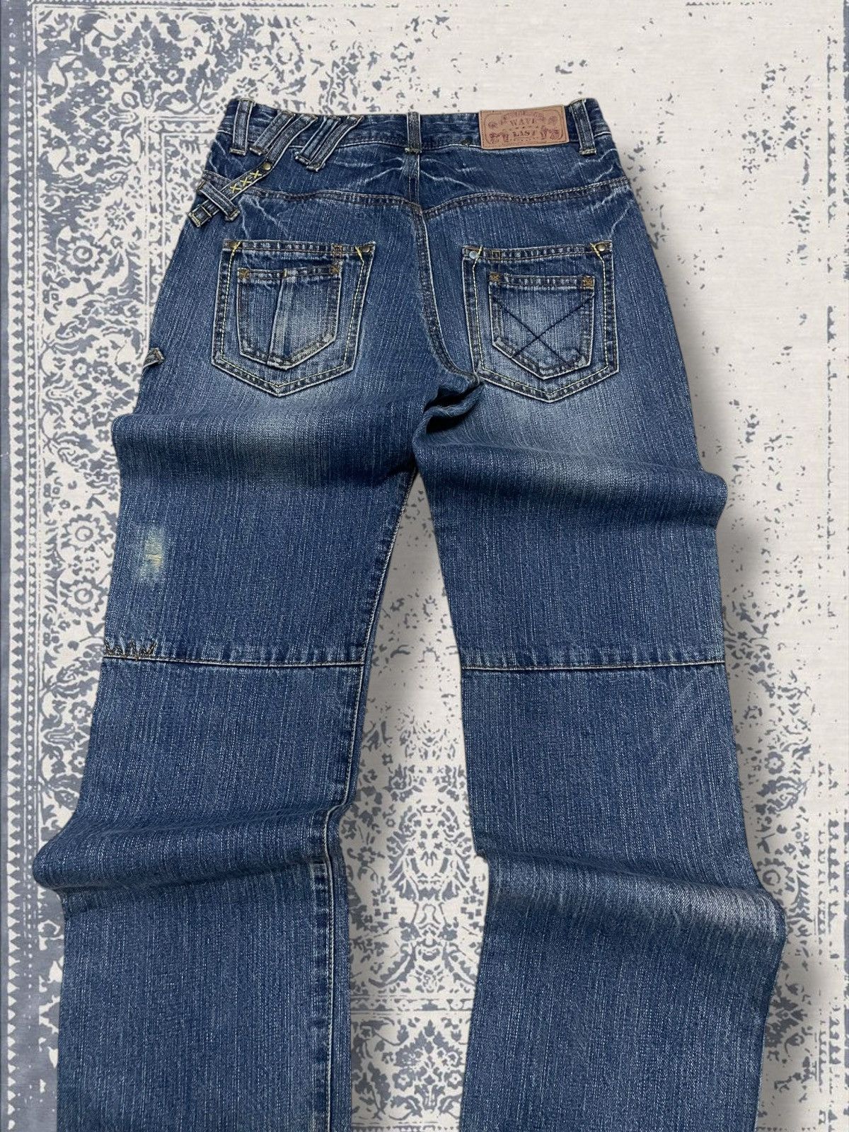 Designer × Japanese Brand × Vintage Vintage 1990s Japan Designer Wavelist Distressed Denim Size US 27 - 11 Thumbnail