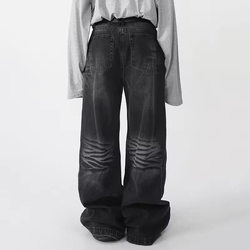 Designer × Vintage Washed Gradient Straight Wide Leg Jeans Pants y2k Size US 30 / EU 46 - 3 Thumbnail
