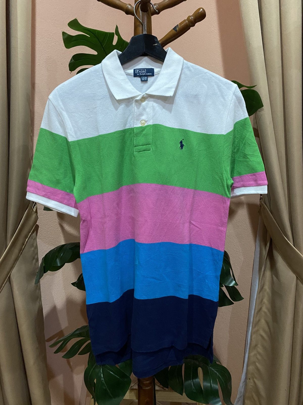 Polo Ralph Lauren Polo Ralph Lauren Multicolor Striped Short Sleeve Polo Shirt Size US S / EU 44-46 / 1 - 1 Thumbnail