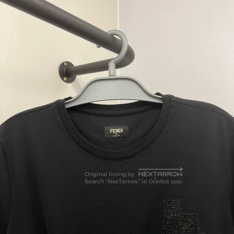 Fendi Fendi Plain-colored round-necked short-sleeved sweater Size US XS / EU 42 / 0 - 7 Thumbnail