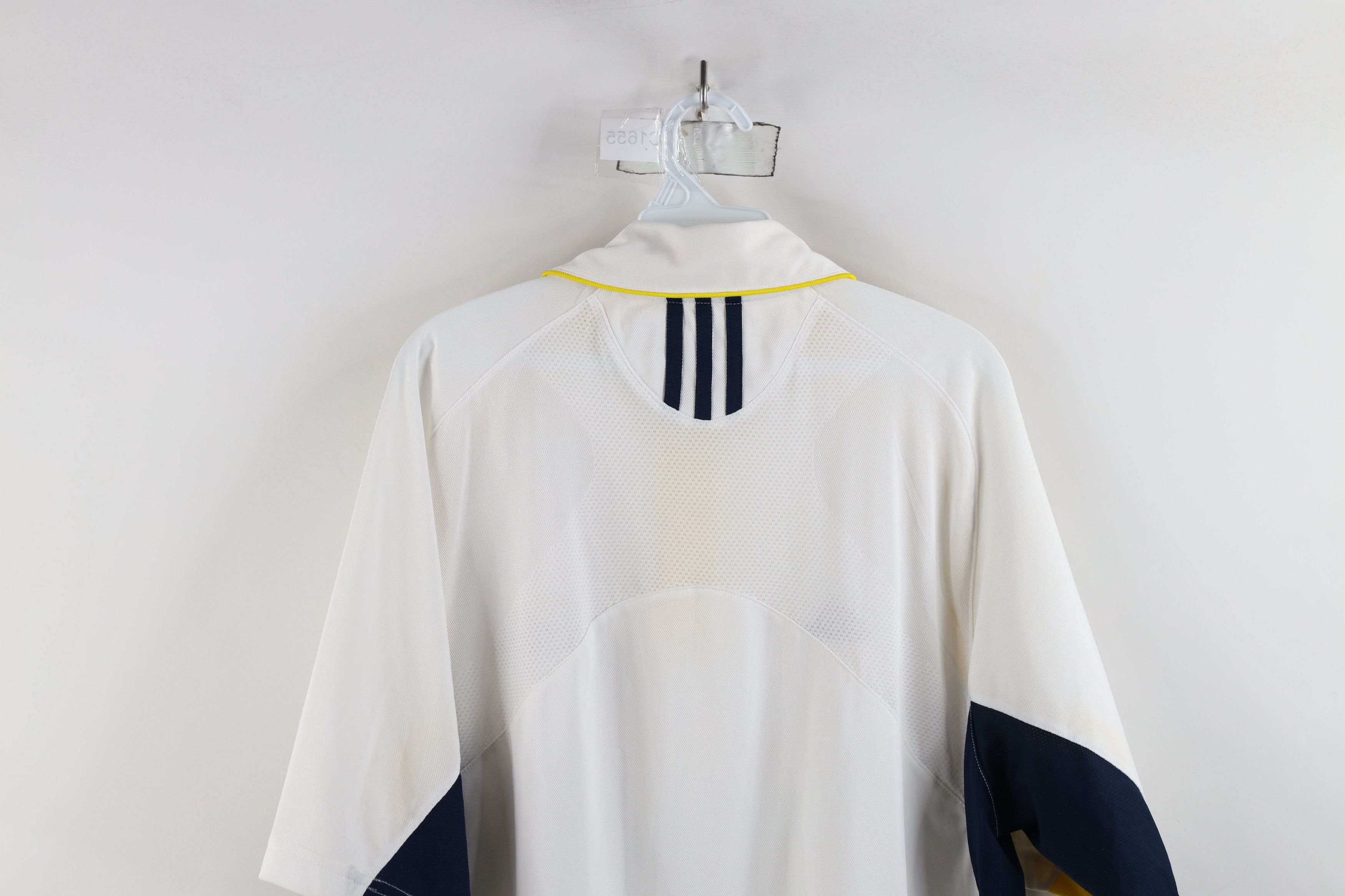 Adidas × Vintage Adidas University of Michigan Football Polo Shirt White Size US L / EU 52-54 / 3 - 13 Thumbnail
