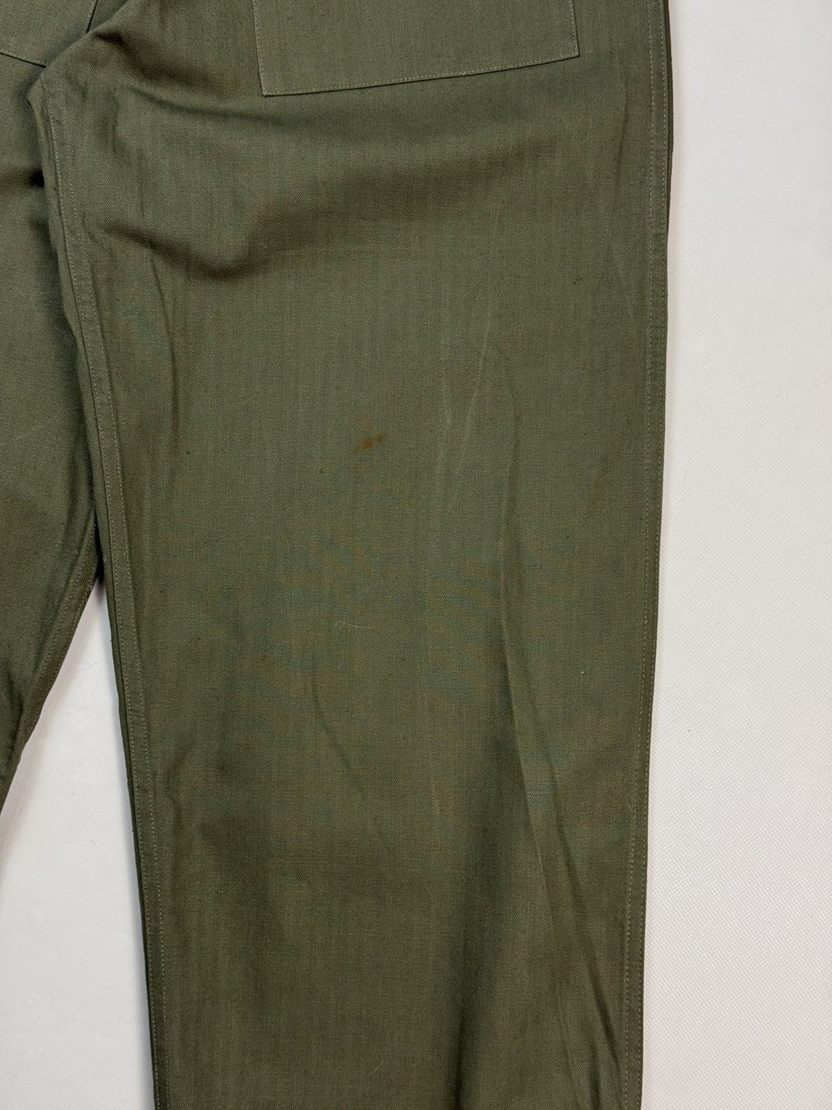 Vintage Original WW2 US Army Corps HBT Herringbone Twill Slack Pants Size 27" / US 4 / IT 40 - 8 Thumbnail