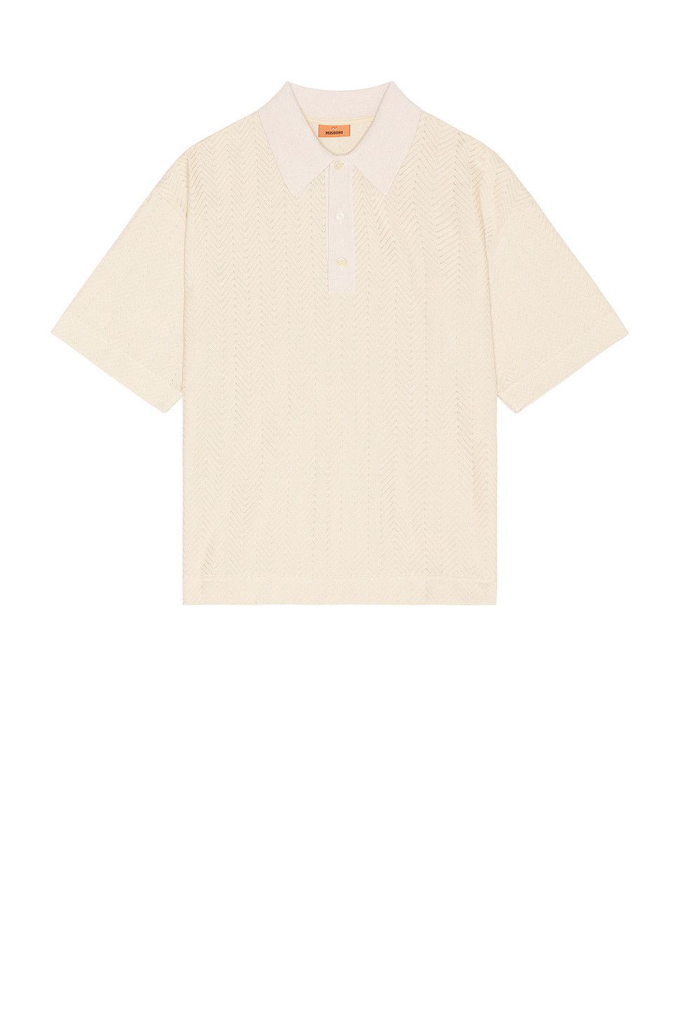 Missoni o1mle1025 Short Sleeve Polo Shirt in Neutrals Size US S / EU 44-46 / 1 - 1 Preview