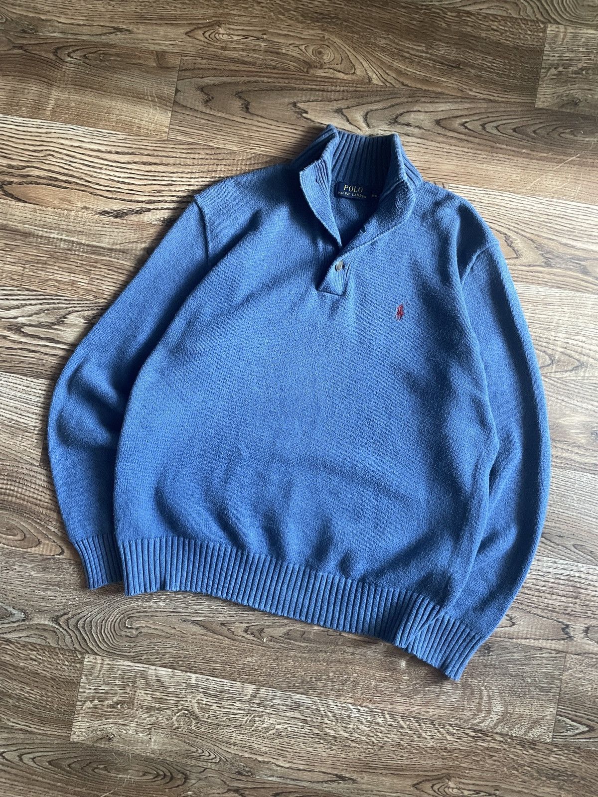 Polo Ralph Lauren Vintage Polo Ralph Lauren knit sweater 1/4 button up Size US M / EU 48-50 / 2 - 2 Thumbnail