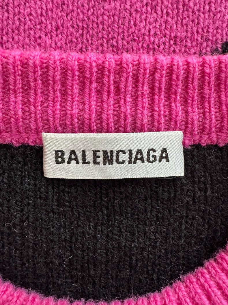 Balenciaga Balenciaga Bullet Screen Knit Sweater Women's Pink Size XS / US 0-2 / IT 36-38 - 8 Thumbnail