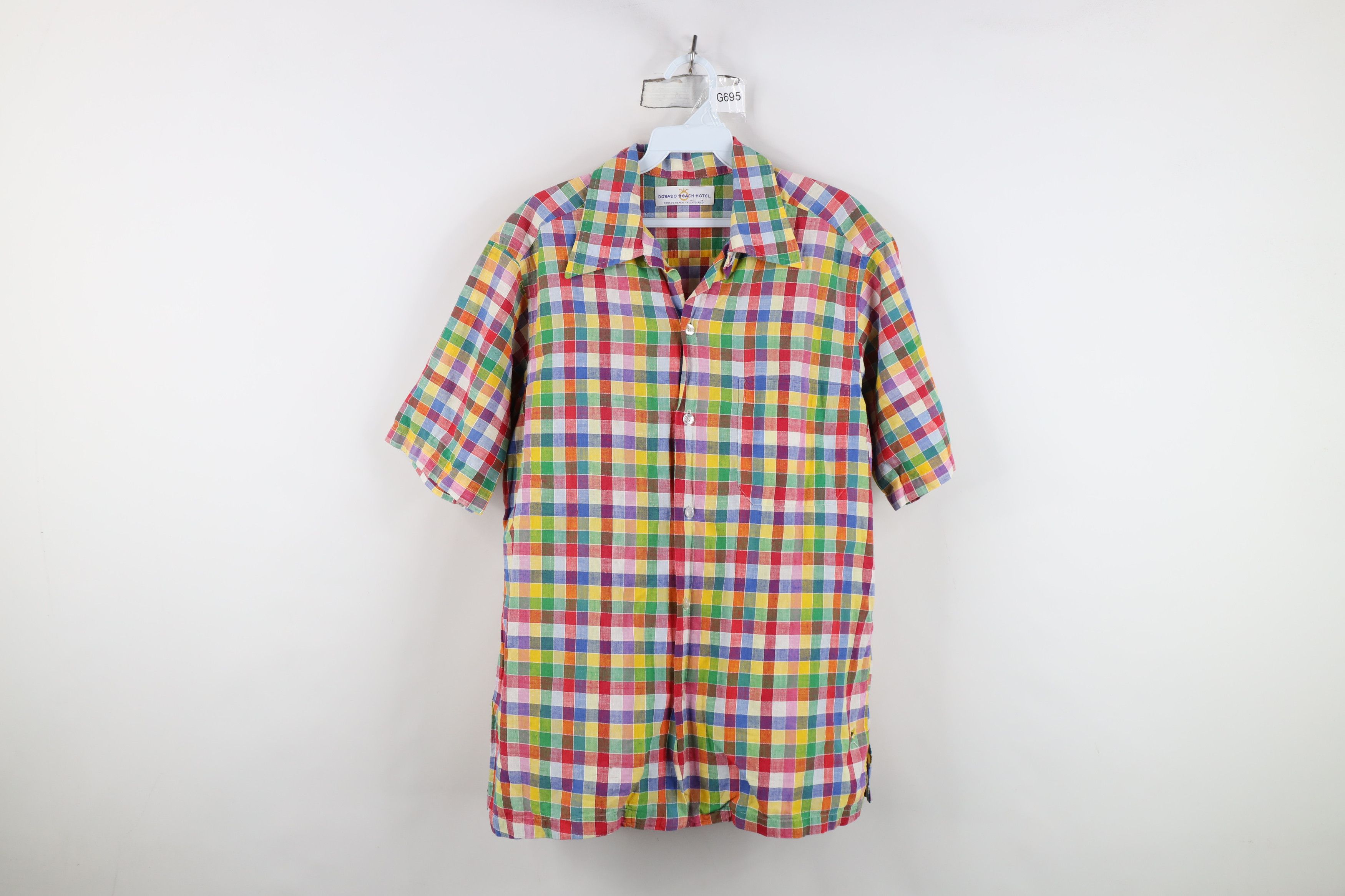 Vintage Vintage 70s Streetwear Linen Blend Collared Button Shirt Size US L / EU 52-54 / 3 - 1 Thumbnail