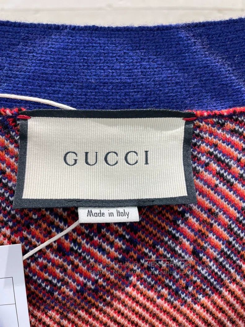 Gucci Gucci Tiger-headed woollen knitted cardigan coat Size US M / EU 48-50 / 2 - 2 Thumbnail